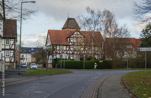 houses in Germany by the road
