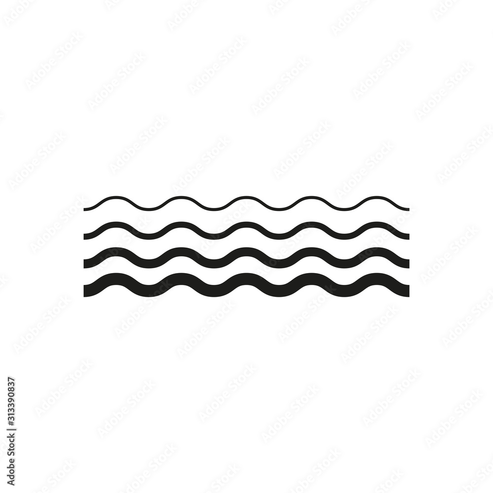 Sea wave icon. Simple vector illustration Sea wave icon. Simple vector illustration