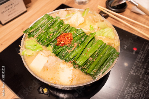 Japanese Motsunabe hot pot in Fukuoka