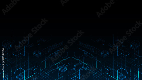 Vector illustration, Hi-tech digital technology and engineering theme