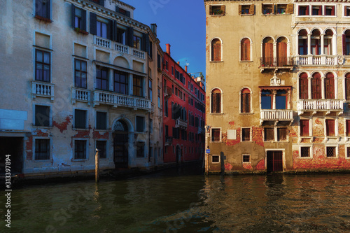 Canal in Venice, Italy with beautiful houses