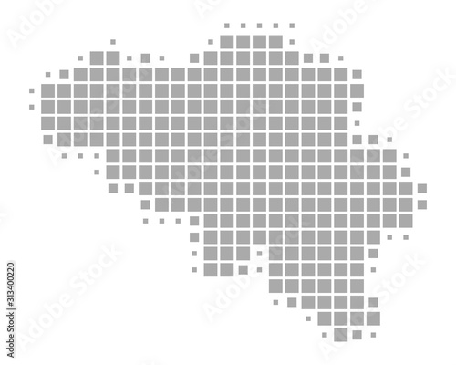 Karte von Belgien