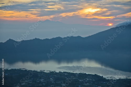 Mount Batur at sunrise from the summit
