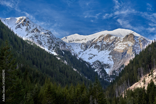 Winter alpine landscape