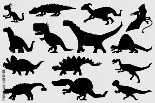 Fototapeta Naklejka Na Ścianę i Meble -  the illustration set of dinosaur.