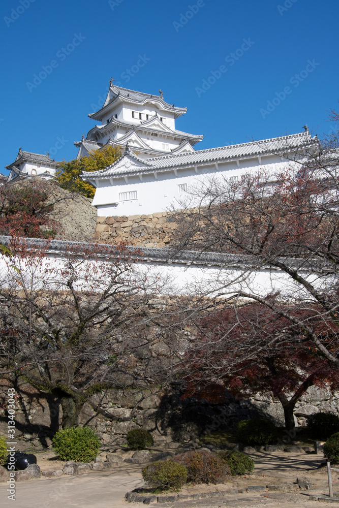 Beautiful white Himeji Castle in autumn season in Hyogo Prefecture, Japan Beautiful white Himeji Castle in autumn season in Hyogo Prefecture, Japan