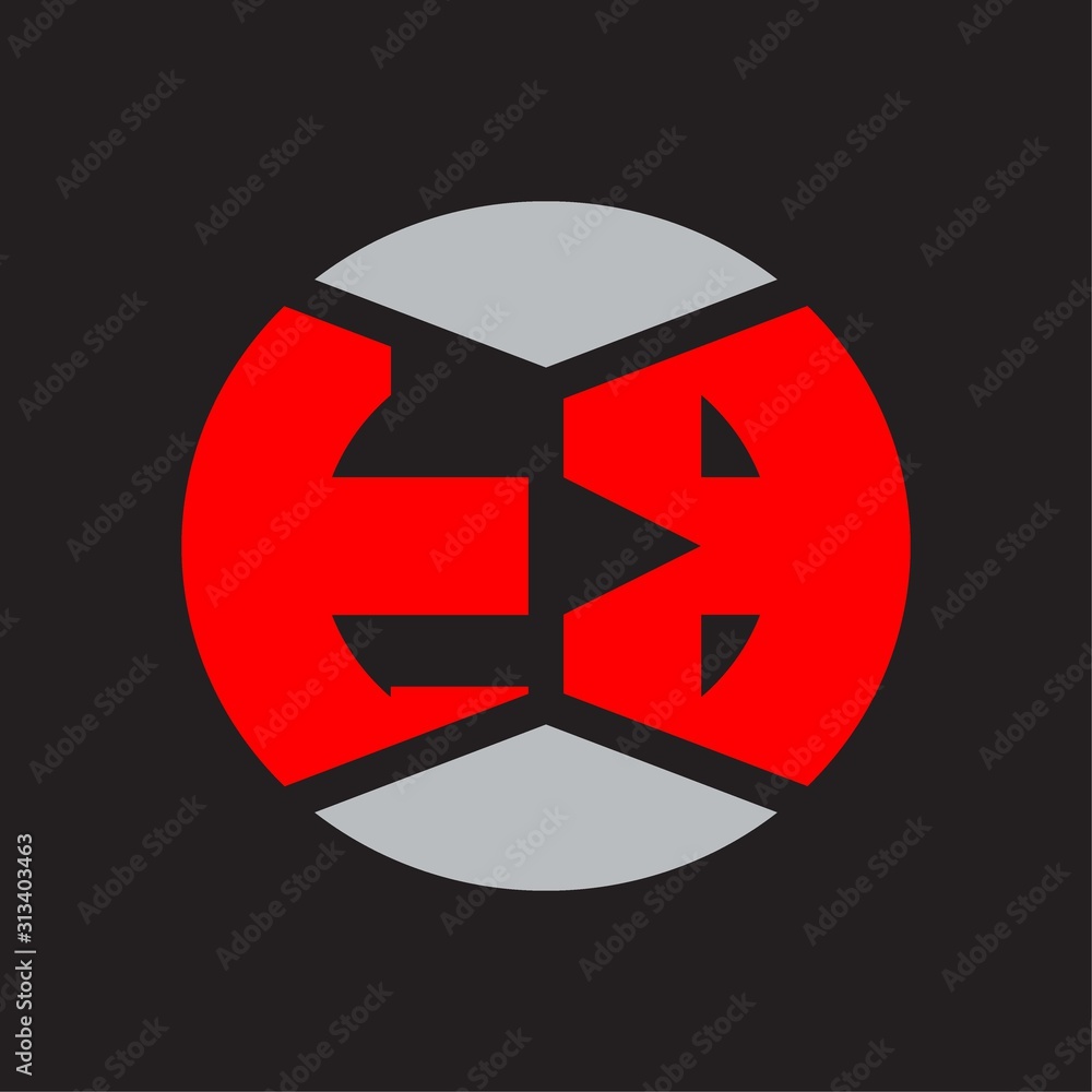 TB Logo monogram with piece circle ribbon style on red colors and black background TB Logo monogram with piece circle ribbon style on red colors and black background