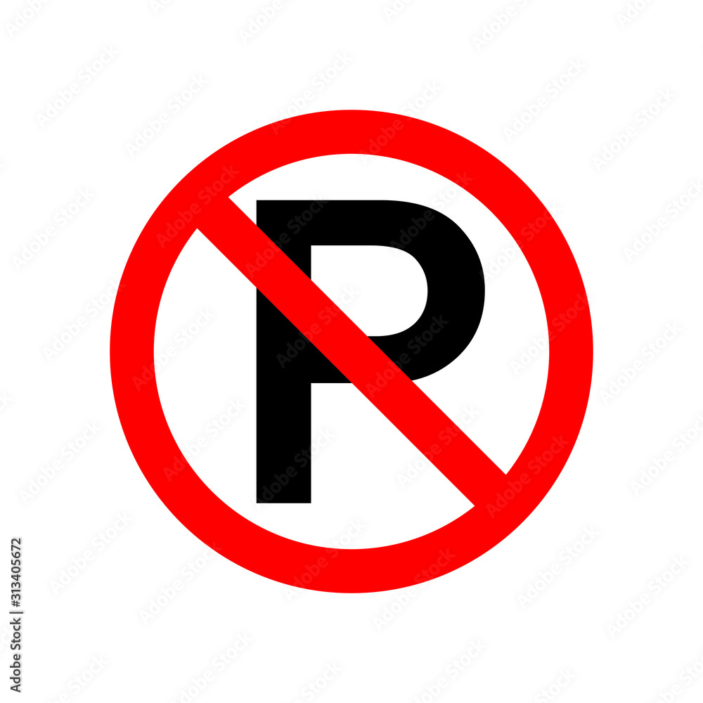 Do not parking, caution warn symbol for public transport areas. Vector logo, sign, symbol Do not parking, caution warn symbol for public transport areas. Vector logo, sign, symbol