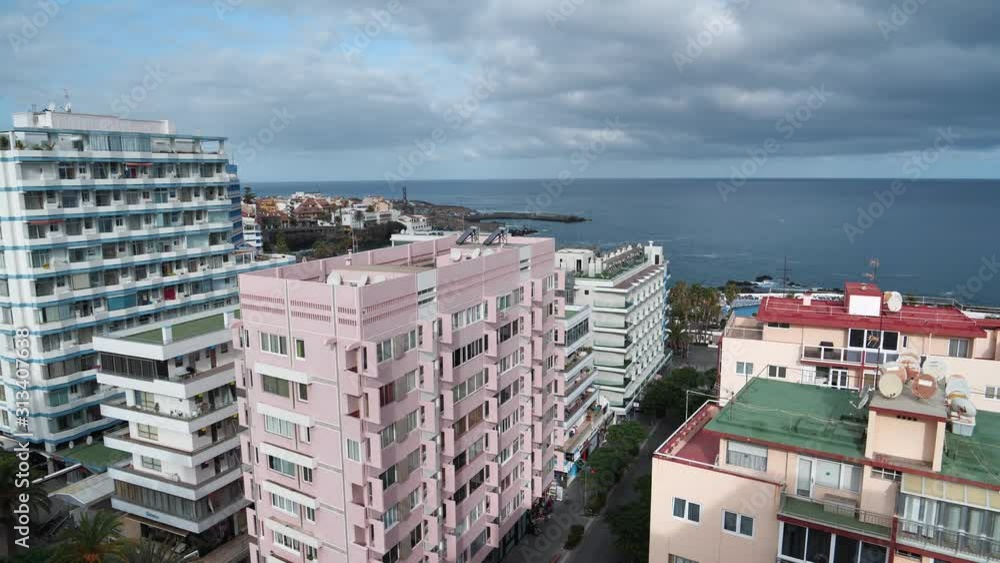 Panorama view of Puerto de la Cruz city, Tenerife island, Canary islands, Spain Panorama view of Puerto de la Cruz city, Tenerife island, Canary islands, Spain