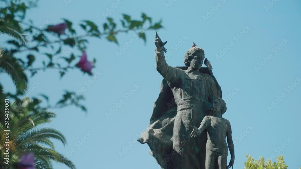 Statue of Saint John the Baptist with blue sky background, Jerez, Spain Statue of Saint John the Baptist with blue sky background, Jerez, Spain