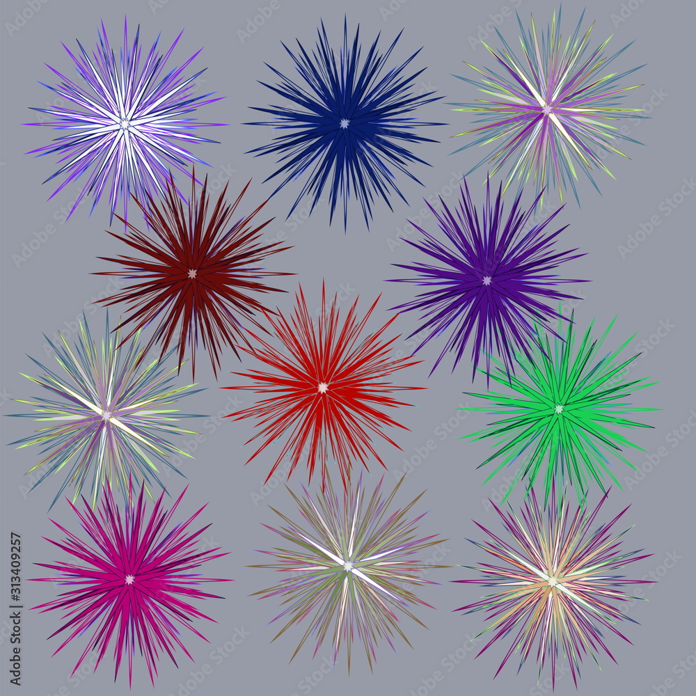 Abstract image of stars of different colors on a dark background Abstract image of stars of different colors on a dark background