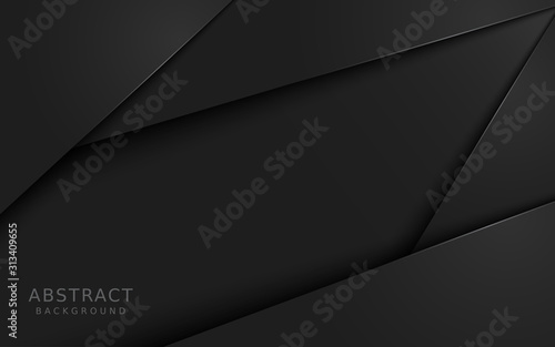 Abstract dark gray background with overlap layers. Elegant modern background.