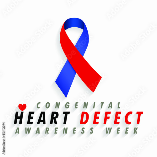 Vector illustration on the theme of Congenital Heart Defect Awareness week from February 7th to 14th.