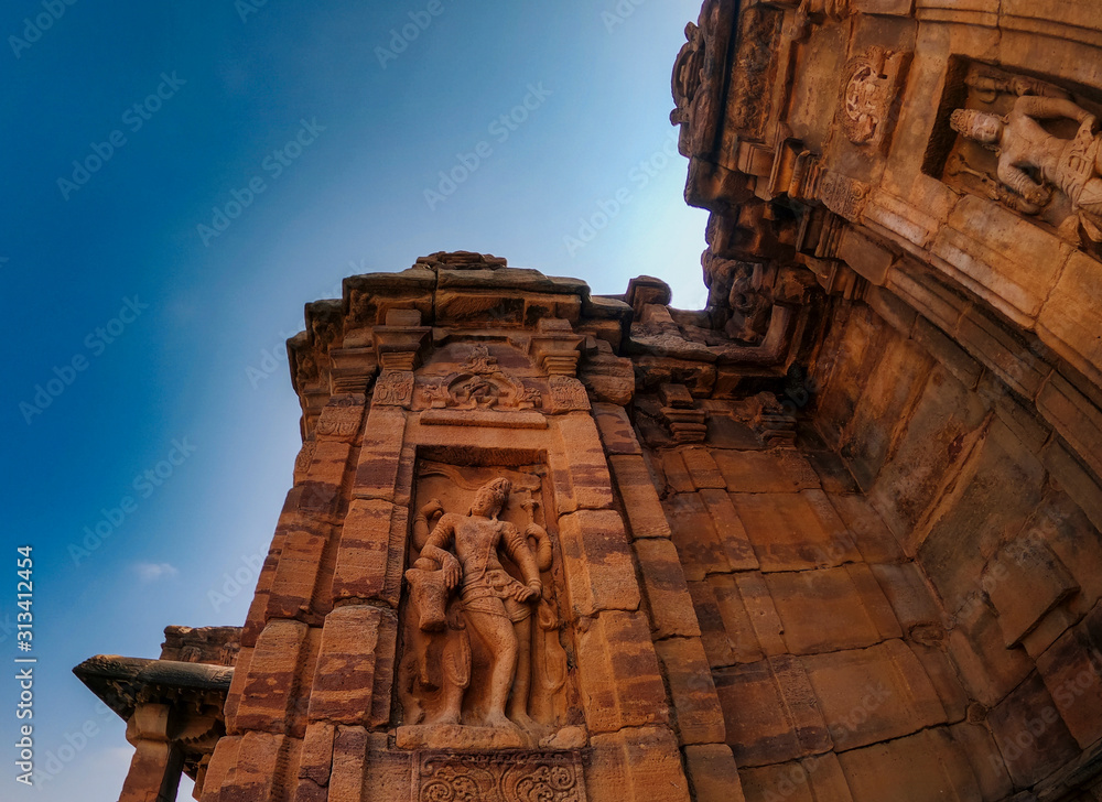 Virupaksha Temple, Pattadakal, Karnataka. Famous tourist destination in karnataka, India