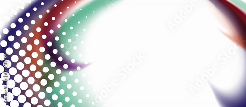 Wallpaper Mural Trendy abstract wave blur pattern, multicolored lines on white background for wallpaper design. Colorful background vector. Creative vector element. Torontodigital.ca