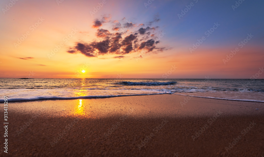 Early morning, sunrise over sea. Magic sunrise over sea!