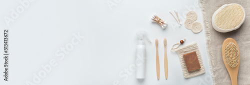 Bamboo natural accessories for bath and body