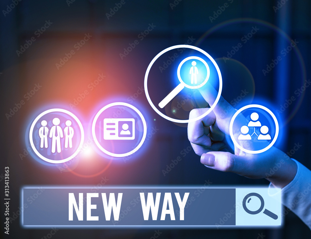 Word writing text New Way. Business photo showcasing To move from one place To make changes and do something in a new way Word writing text New Way. Business photo showcasing To move from one place To make changes and do something in a new way