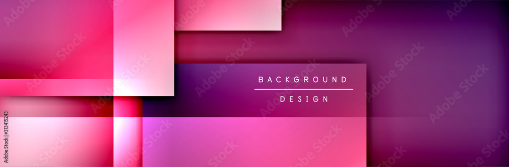 Square shapes composition geometric abstract background. 3D shadow effects and fluid gradients. Modern overlapping forms Square shapes composition geometric abstract background. 3D shadow effects and fluid gradients. Modern overlapping forms