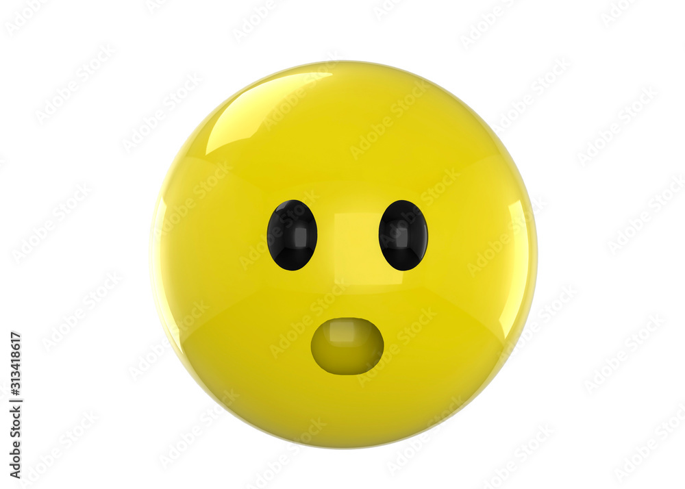 The Stunned Emoticon - 3D The Stunned Emoticon - 3D