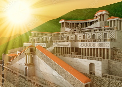 Temple of the Goddess Fortuna Primigenea - Palestrina  - 3D