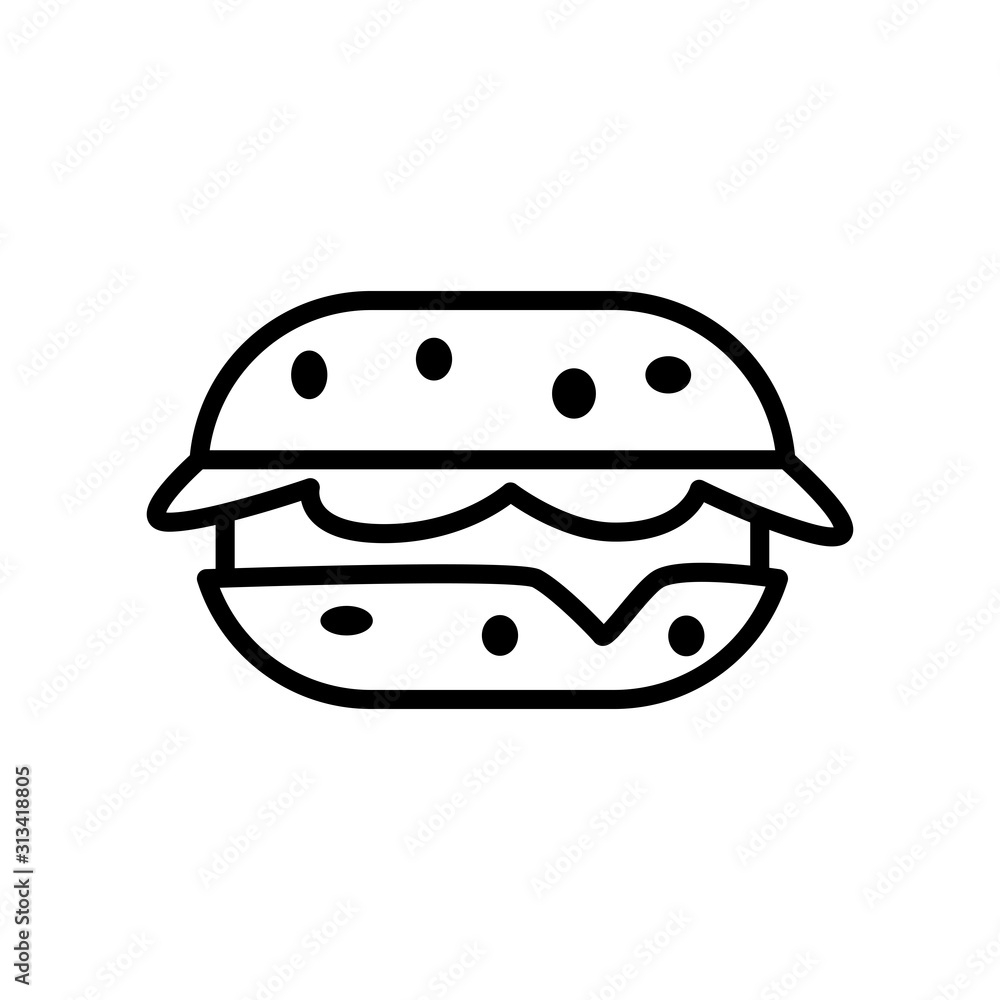Burger icon vector trendy design Burger icon vector trendy design