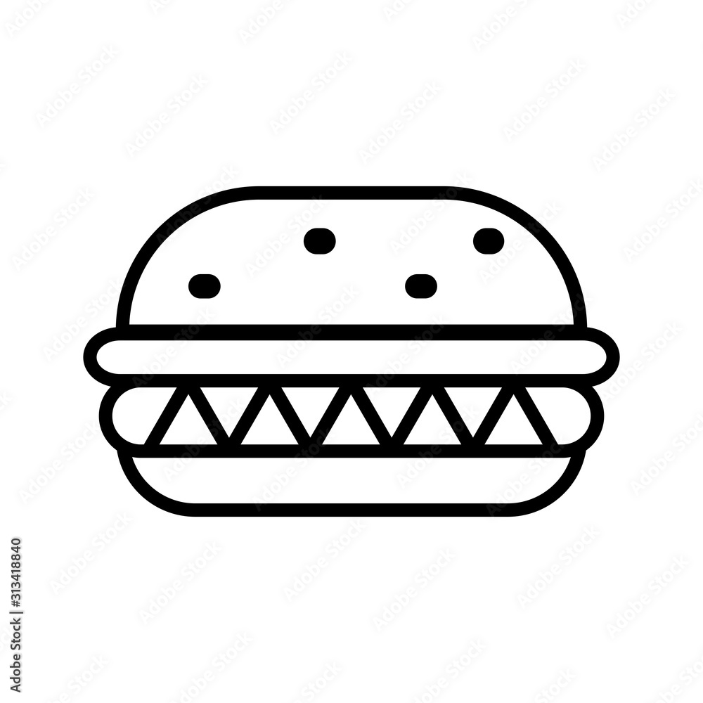 Burger icon vector trendy design Burger icon vector trendy design