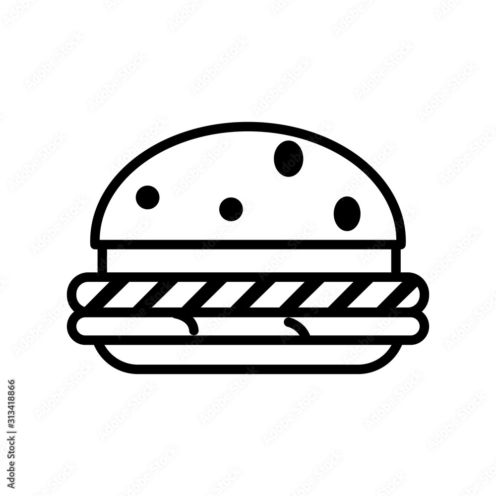 Burger icon vector trendy design