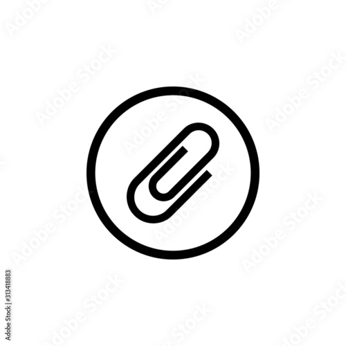 Free Download Attachment, paperclip icon template in black color. Vector sign isolated on white background for graphic and web design. - GFXLoad