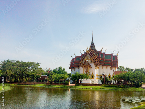 temple in thailand ancient city muangboran photo