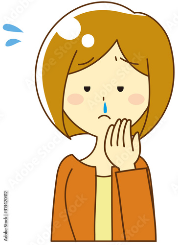 Hay fever woman