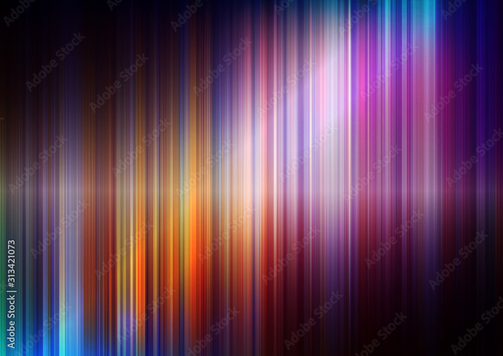 Abstract vertical lines with colorful background