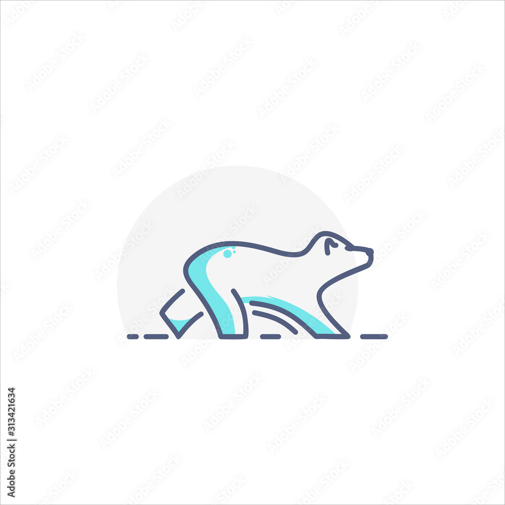 Fototapeta premium simple bear logo