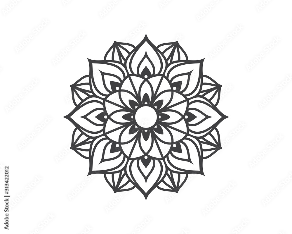 Simple Mandala Vector Design Template 001 Simple Mandala Vector Design Template 001