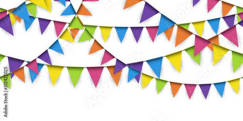 seamless colored garlands background