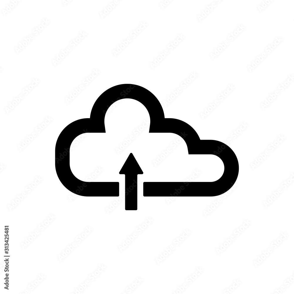 Cloud upload outline icon. Symbol, logo illustration for mobile concept and web design. Cloud upload outline icon. Symbol, logo illustration for mobile concept and web design.