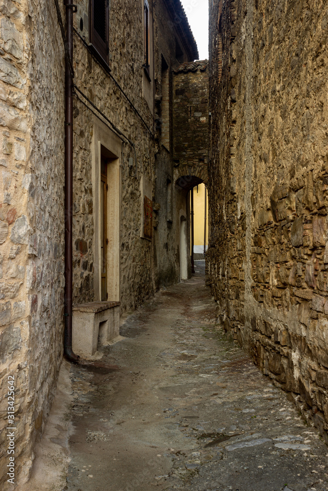 narrow alley in old town