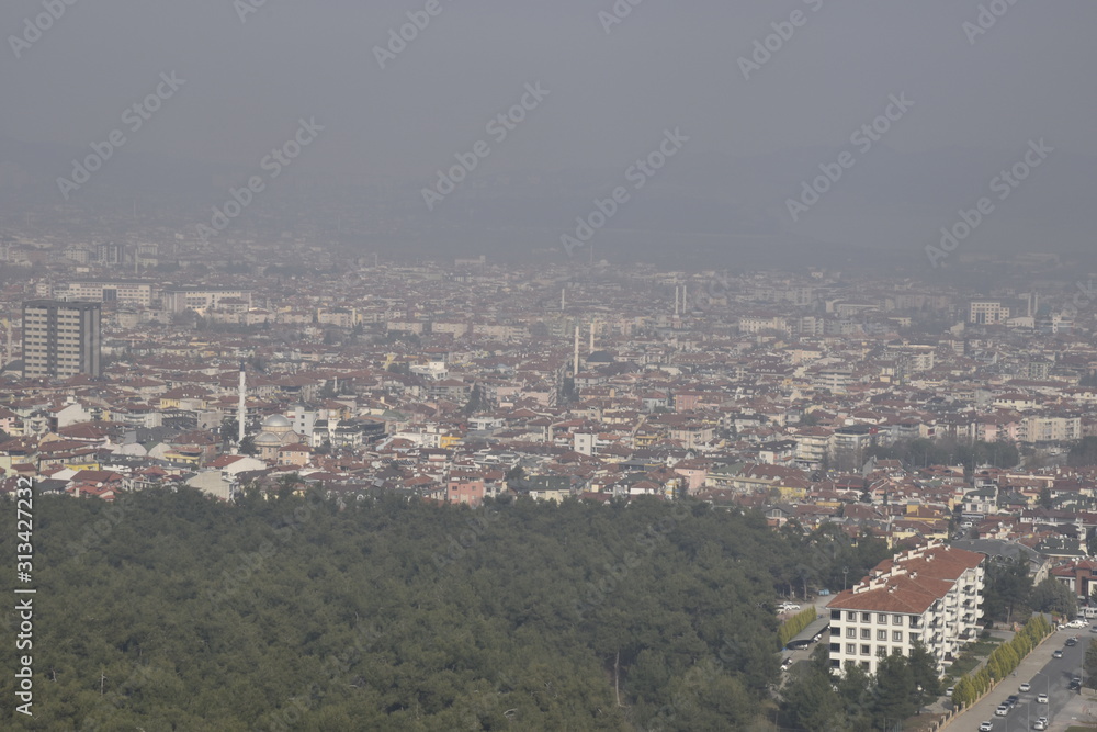 panorama of the Denizli city
