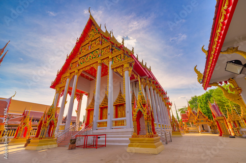 Foto Pathum Thani District, Pathum Thani / Thailand / January 2, 2020 : Wat Sangsan,Song San Temple is a temple that many people prefer to make merit