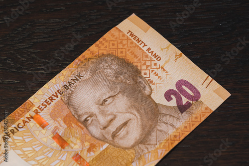 Twenty South African Rand Banknote with Mandela Portrait photo