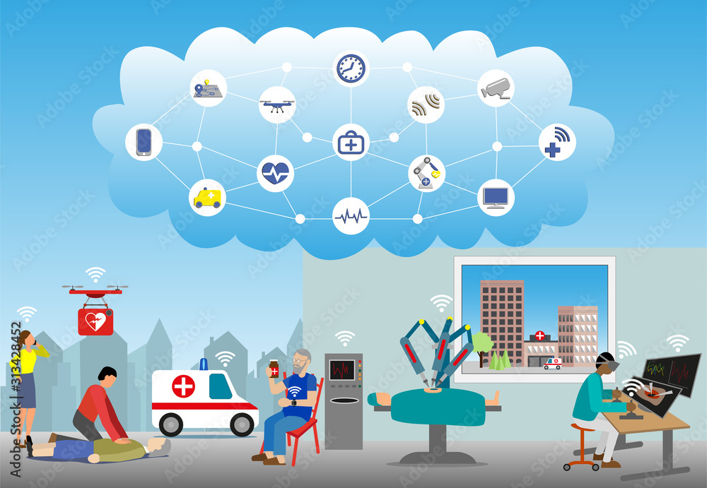 Use Case for Internet of Things in health care. Everything connected ...