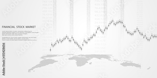 Stock market or forex trading graph in graphic concept suitable for financial investment or economic business idea design. Vector illustration