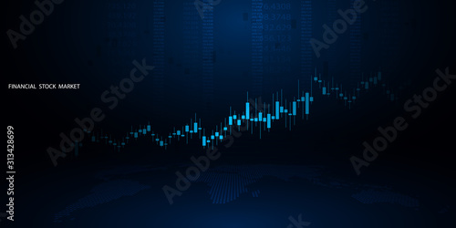 Stock market or forex trading graph in graphic concept suitable for financial investment or economic business idea design. Vector illustration