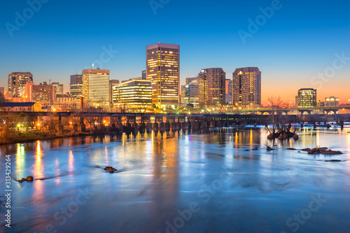 Richmond, Virginia, USA downtown skyline on the James River © SeanPavonePhoto