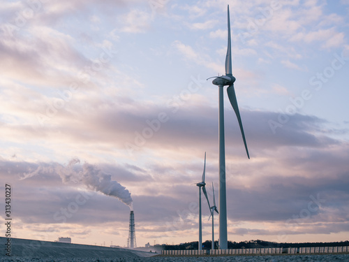 風力発電と火力発電