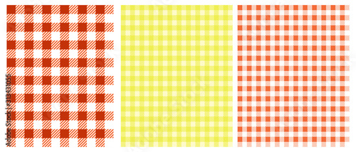 Red Gingham seamless pattern. Vector illustration