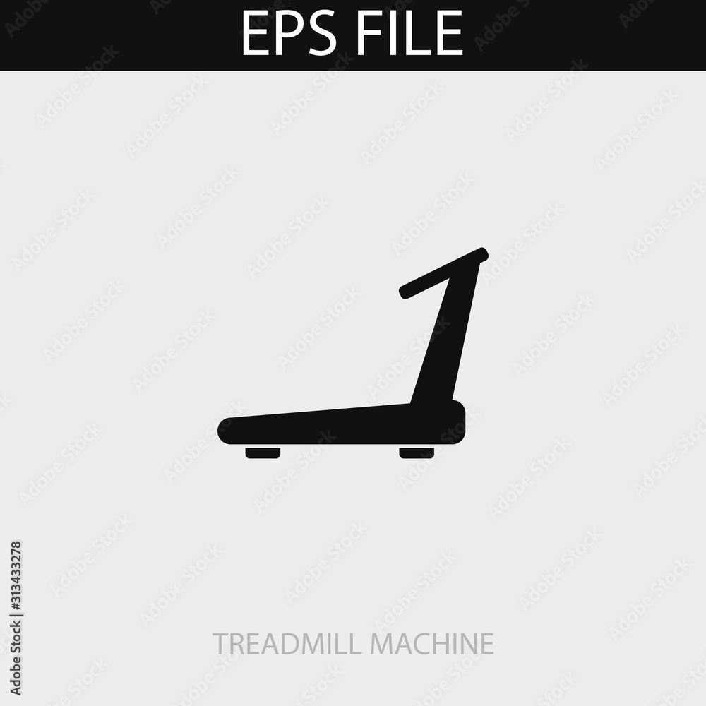 Treadmill machine icon. EPS vector file Treadmill machine icon. EPS vector file