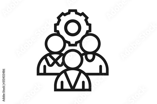 Management icon vector