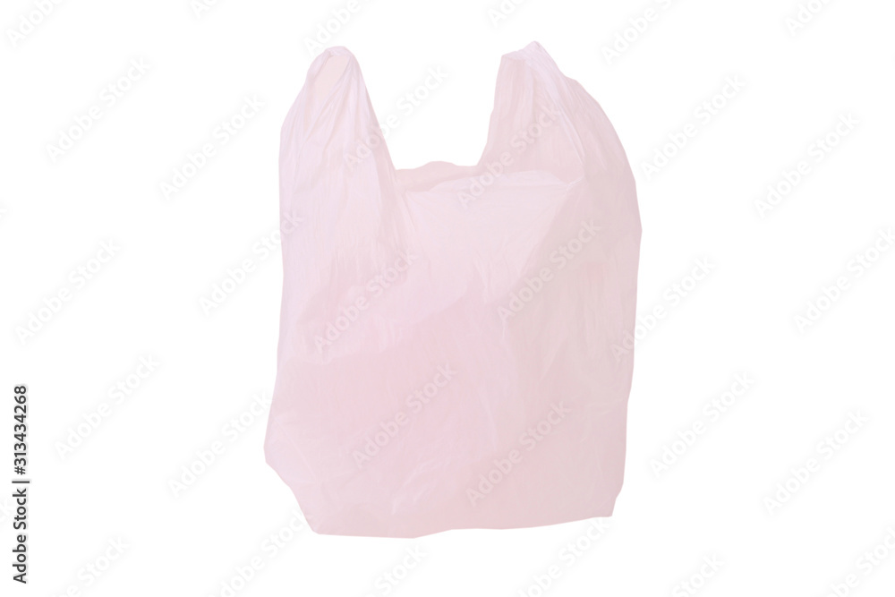 plastic bag isolated on a white background in studio. plastic bag isolated on a white background in studio.
