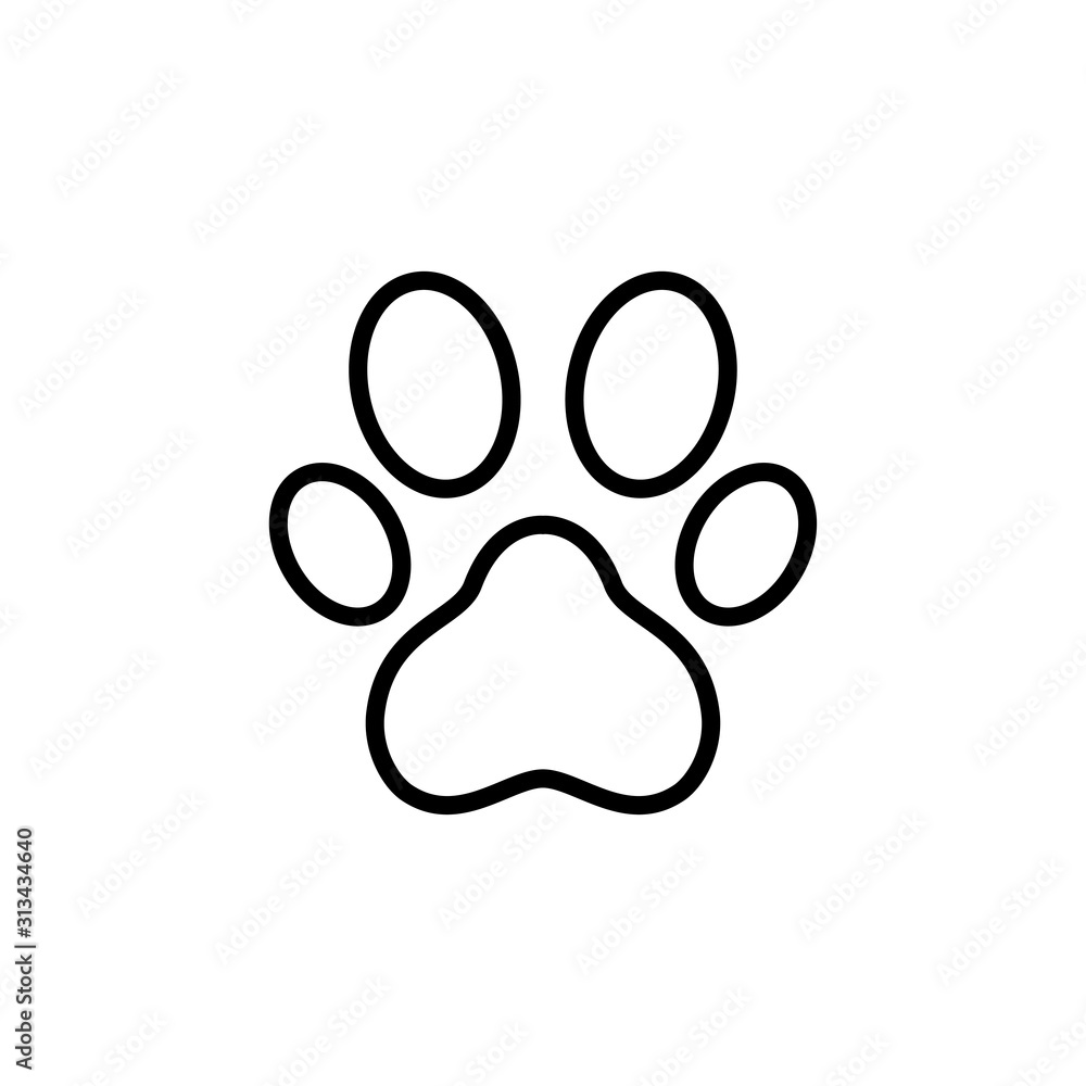 Paw dog icon vector simple design Paw dog icon vector simple design